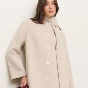 Reformation Asher Coat Ivory - Size S